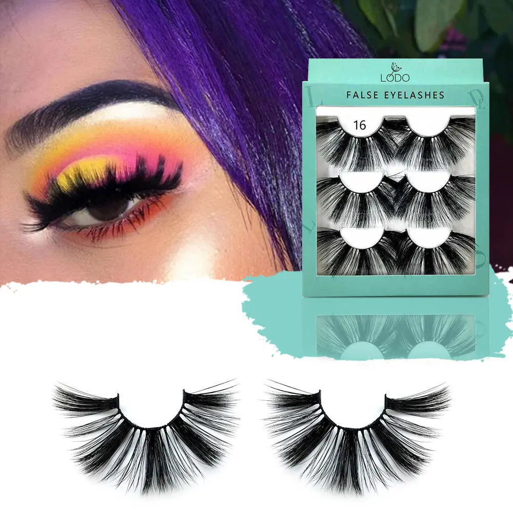20mm 1 Real Winged False Eyelashes Makeup Tools Mink Lashes Eyelash Volume Extension Criss-cross накладные ресницы humolife