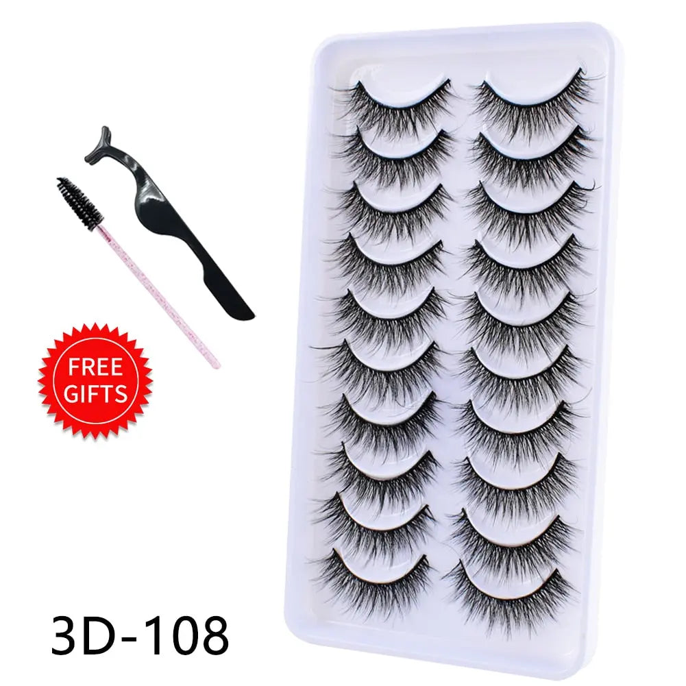 5/10Pairs 3D Mink Lashes Natural Eyelashes Dramatic False Eyelashes Faux Cils Makeup Wholesale Fake Eyelash Extension maquiagem humolife