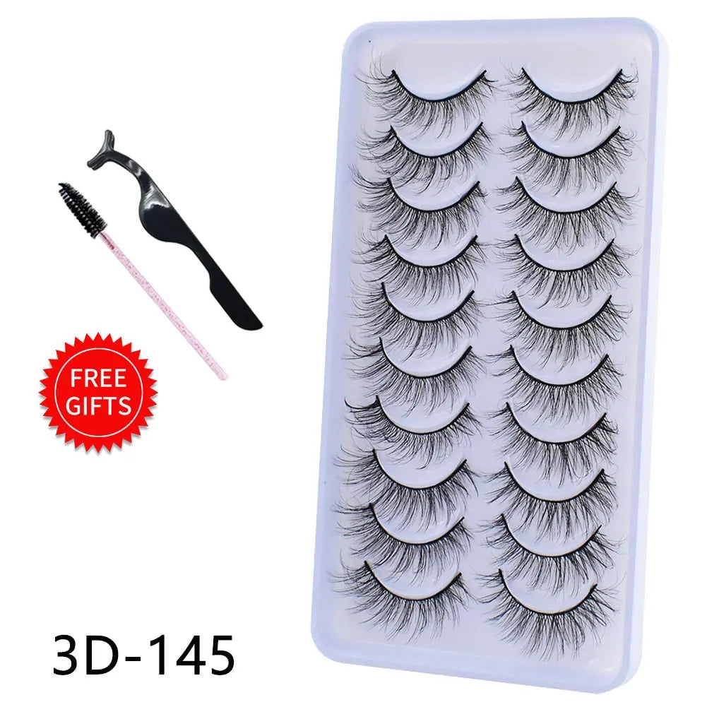 5/10Pairs 3D Mink Lashes Natural Eyelashes Dramatic False Eyelashes Faux Cils Makeup Wholesale Fake Eyelash Extension maquiagem humolife