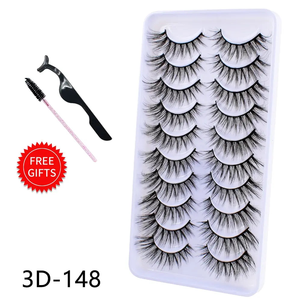 5/10Pairs 3D Mink Lashes Natural Eyelashes Dramatic False Eyelashes Faux Cils Makeup Wholesale Fake Eyelash Extension maquiagem humolife