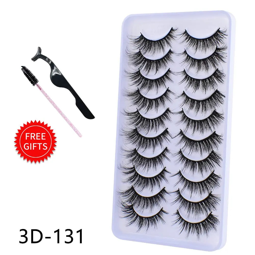 5/10Pairs 3D Mink Lashes Natural Eyelashes Dramatic False Eyelashes Faux Cils Makeup Wholesale Fake Eyelash Extension maquiagem humolife