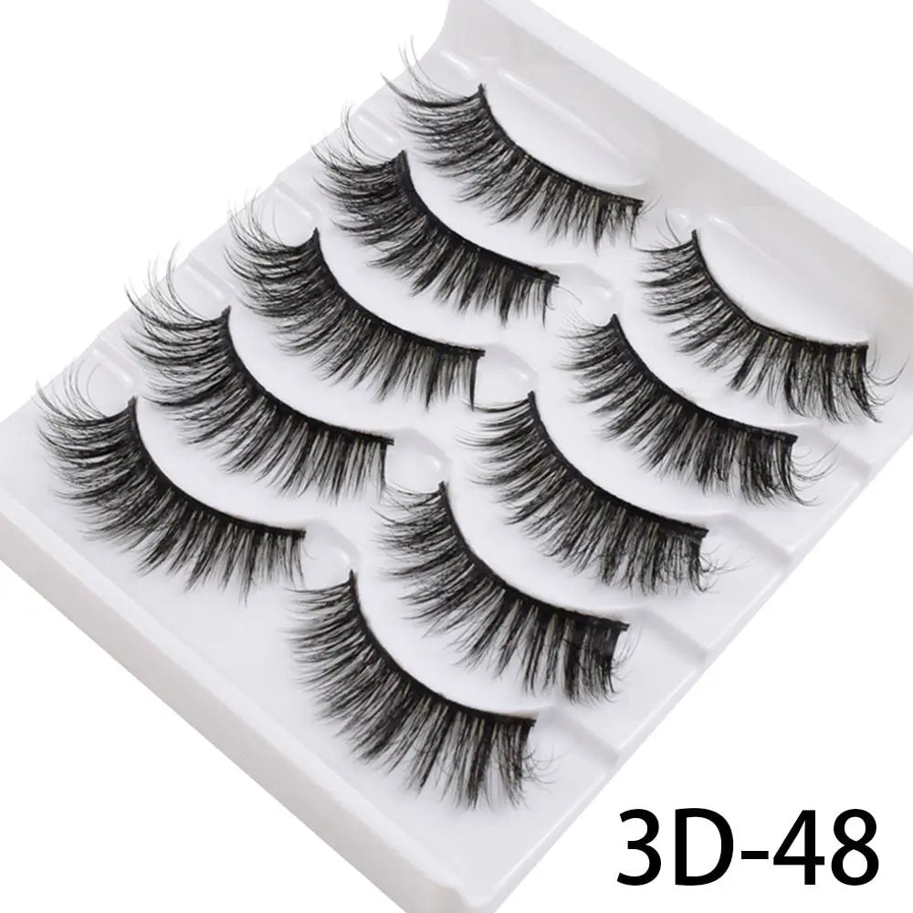 5/10Pairs 3D Mink Lashes Natural Eyelashes Dramatic False Eyelashes Faux Cils Makeup Wholesale Fake Eyelash Extension maquiagem humolife