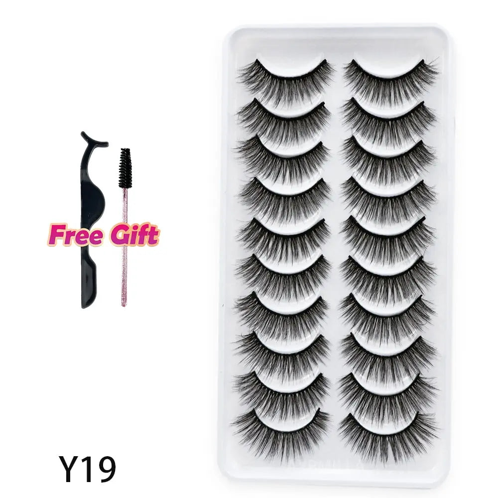 5/10Pairs 3D Mink Lashes Natural Eyelashes Dramatic False Eyelashes Faux Cils Makeup Wholesale Fake Eyelash Extension maquiagem humolife