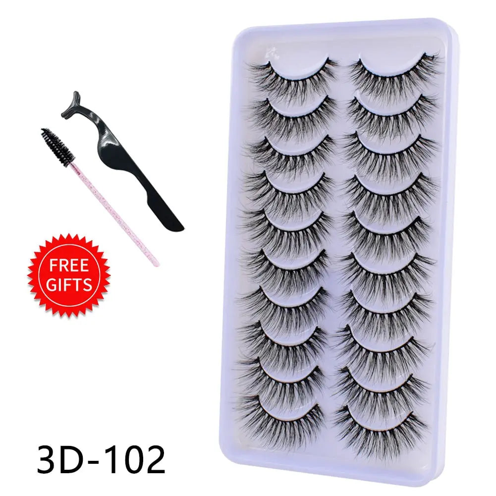 5/10Pairs 3D Mink Lashes Natural Eyelashes Dramatic False Eyelashes Faux Cils Makeup Wholesale Fake Eyelash Extension maquiagem humolife