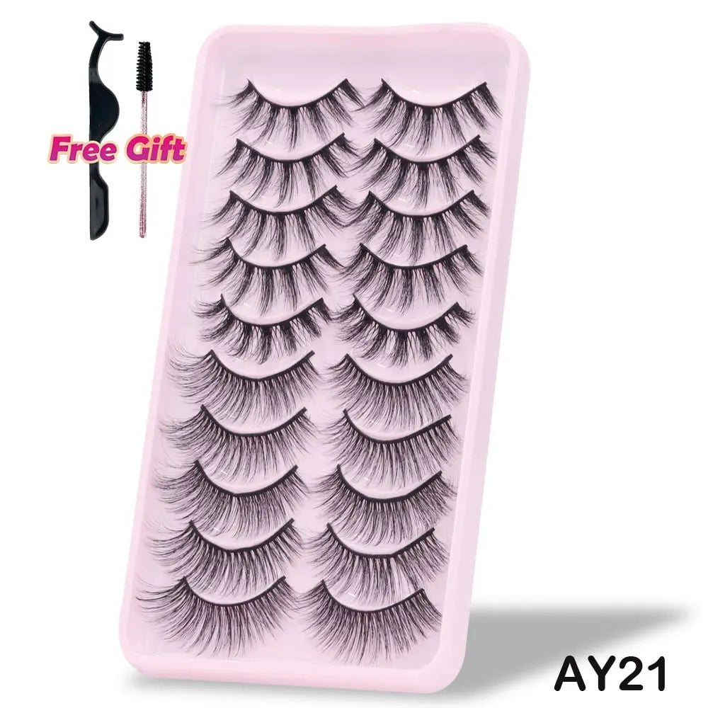 5/10Pairs 3D Mink Lashes Natural Eyelashes Dramatic False Eyelashes Faux Cils Makeup Wholesale Fake Eyelash Extension maquiagem humolife