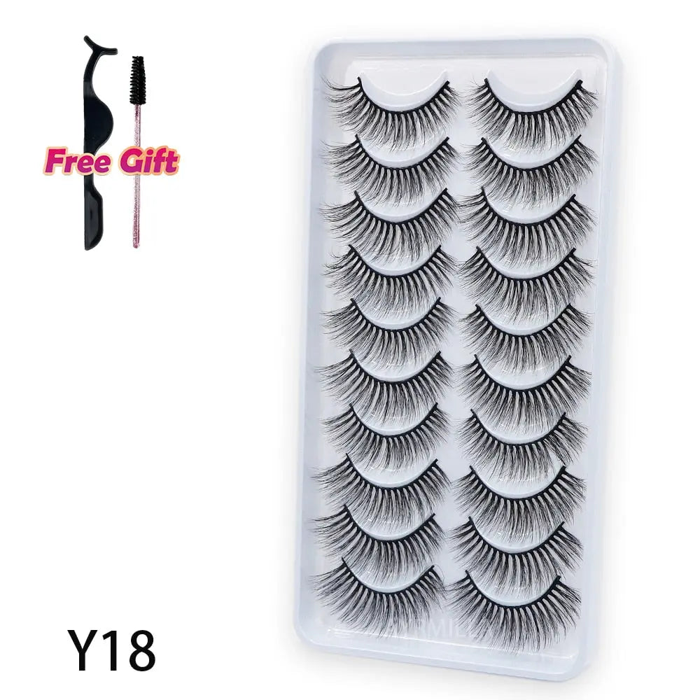5/10Pairs 3D Mink Lashes Natural Eyelashes Dramatic False Eyelashes Faux Cils Makeup Wholesale Fake Eyelash Extension maquiagem humolife