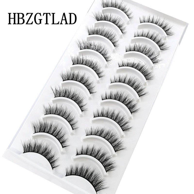 NEW 10 Pairs Natural False Eyelashes Fake Lashes Long Makeup 3d Mink Lashes Extension Eyelash Mink Eyelashes for Beauty 54 humolife