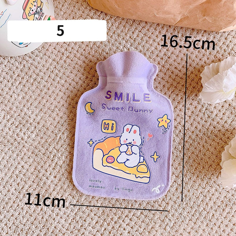 1Pc Lovely Cartoon Hand Po Warm Water Bottle Mini Hot Water Bottles Portable Hand Warmer Girls Pocket Hand Feet Hot Water Bags humolife