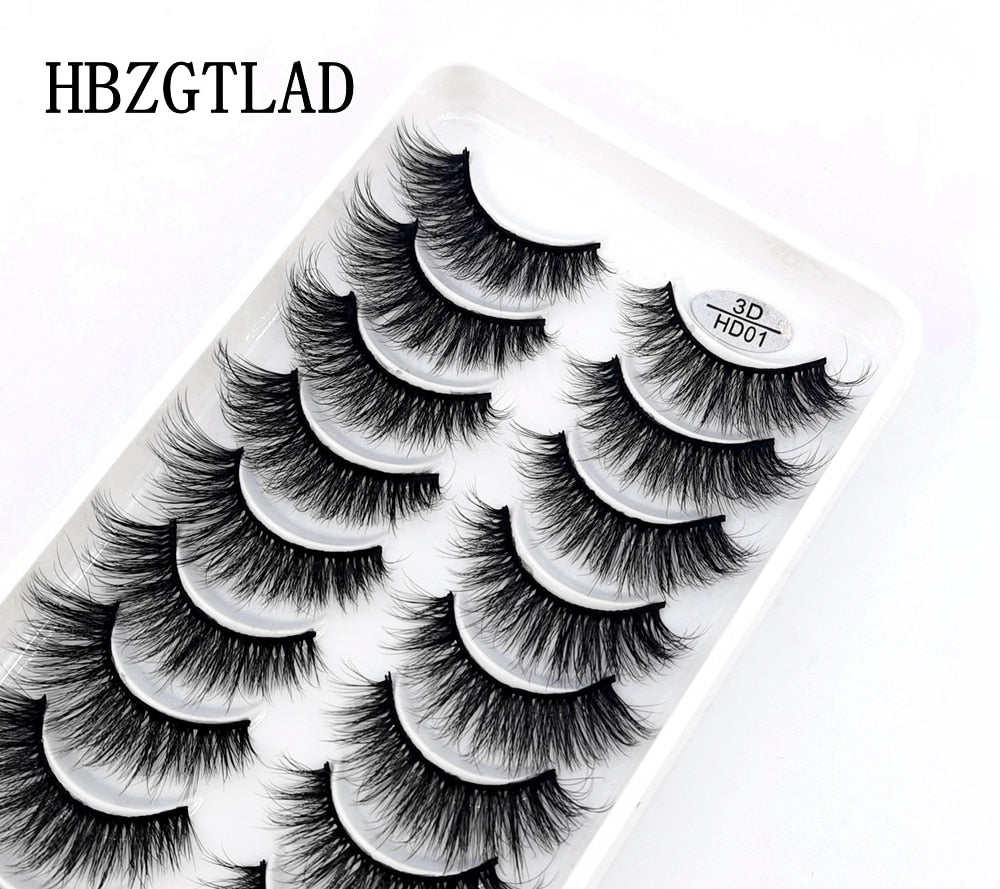 NEW 10 Pairs Natural False Eyelashes Fake Lashes Long Makeup 3d Mink Lashes Extension Eyelash Mink Eyelashes for Beauty 54 humolife