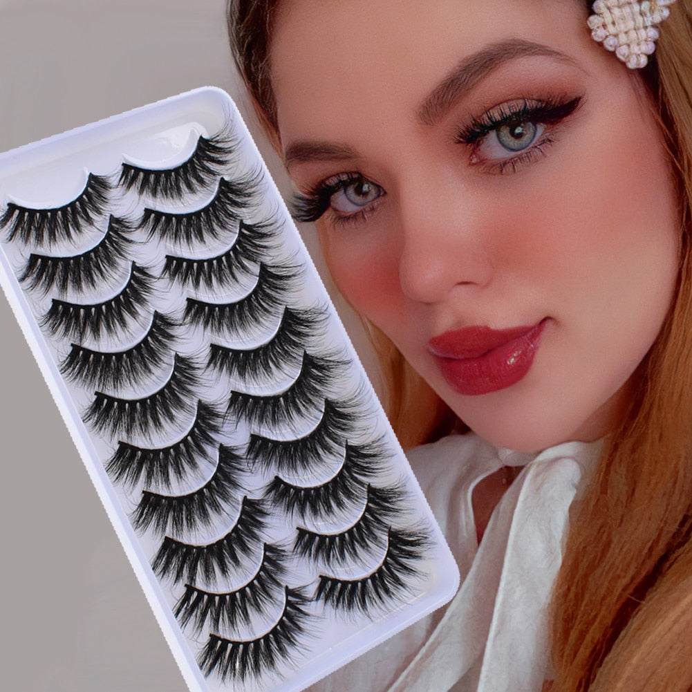 5/10Pairs 3D Mink Lashes Natural Eyelashes Dramatic False Eyelashes Faux Cils Makeup Wholesale Fake Eyelash Extension maquiagem humolife
