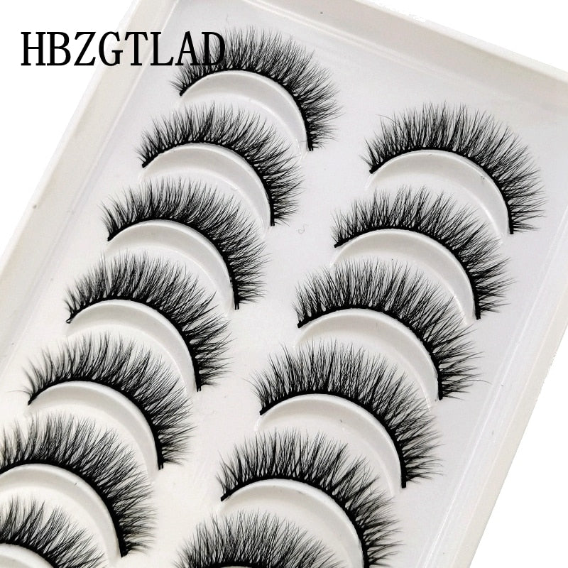 NEW 10 Pairs Natural False Eyelashes Fake Lashes Long Makeup 3d Mink Lashes Extension Eyelash Mink Eyelashes for Beauty 54 humolife