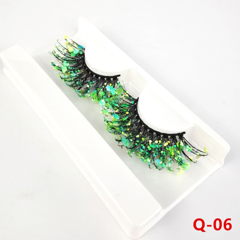 Fluorescence New mink color lashes wholesale natural long fluffy individual dramatic colorful false eyelashes Makeup Extension humolife