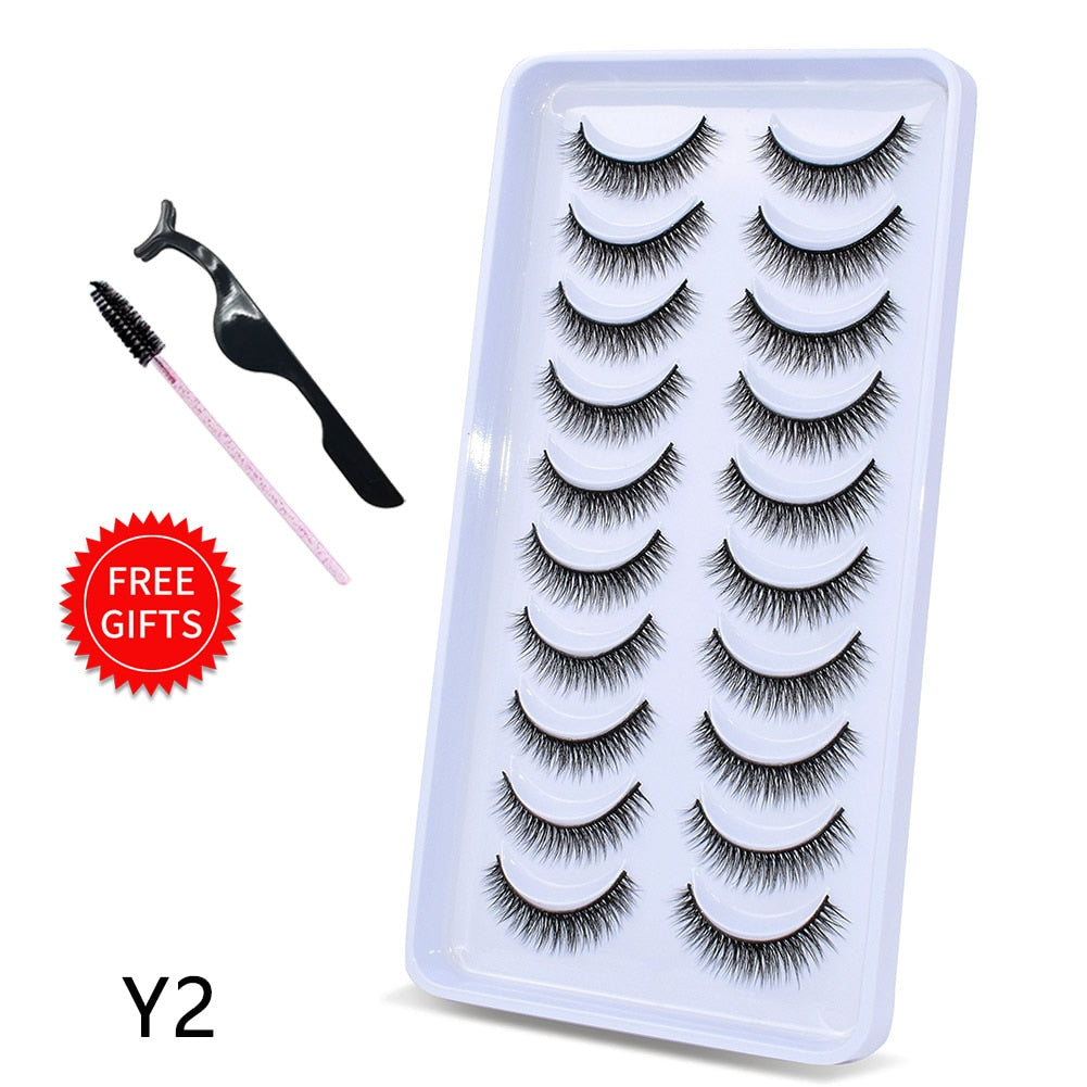 5/10Pairs 3D Mink Lashes Natural Eyelashes Dramatic False Eyelashes Faux Cils Makeup Wholesale Fake Eyelash Extension maquiagem humolife