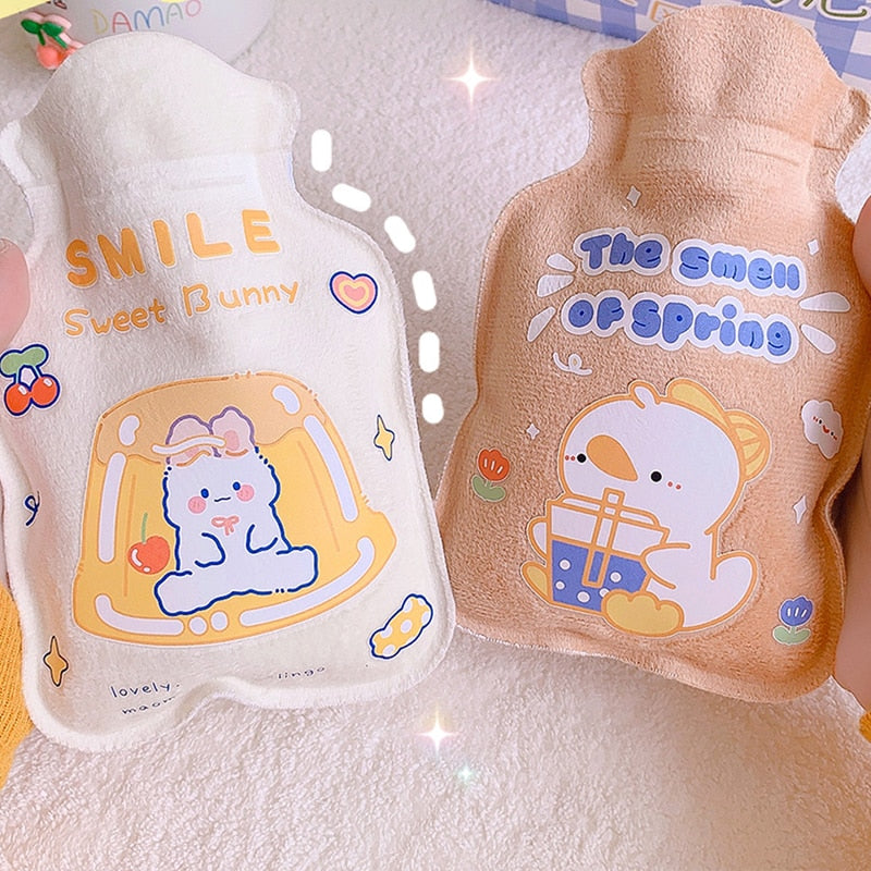 1Pc Lovely Cartoon Hand Po Warm Water Bottle Mini Hot Water Bottles Portable Hand Warmer Girls Pocket Hand Feet Hot Water Bags humolife