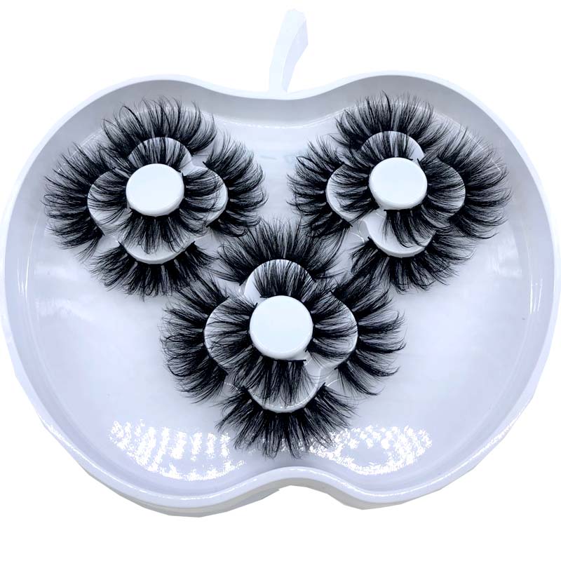 9 Pairs 25 mm 3d Mink Lashes Bulk Faux with Custom Box Wispy Natural Mink Lashes Pack Short Wholesales Natural False Eyelashes humolife