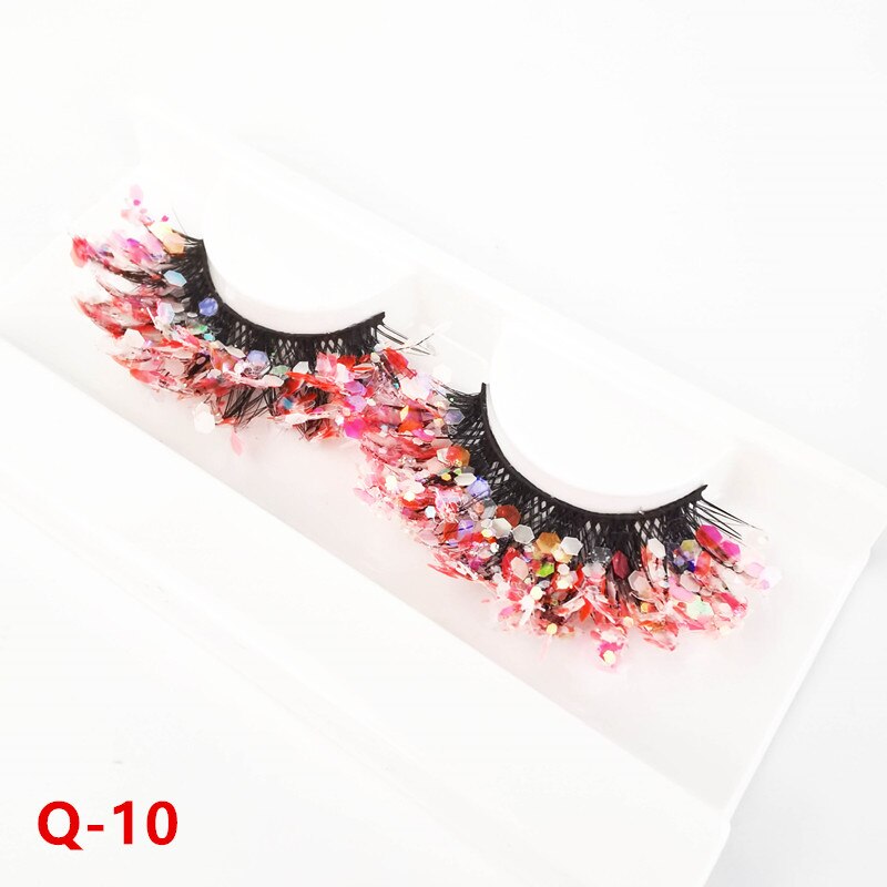 Fluorescence New mink color lashes wholesale natural long fluffy individual dramatic colorful false eyelashes Makeup Extension humolife