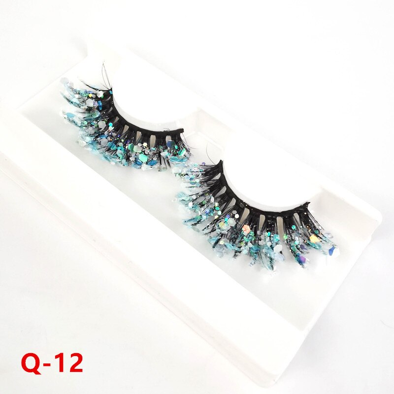 Fluorescence New mink color lashes wholesale natural long fluffy individual dramatic colorful false eyelashes Makeup Extension humolife