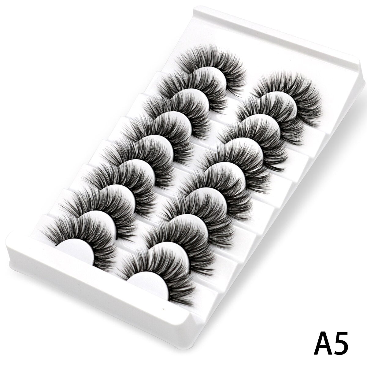 5/8 pairs 3D Faux Mink Lashes Natural False Eyelashes Dramatic Volume Fake Lashes Makeup Eyelash Extension Silk Eyelashes humolife