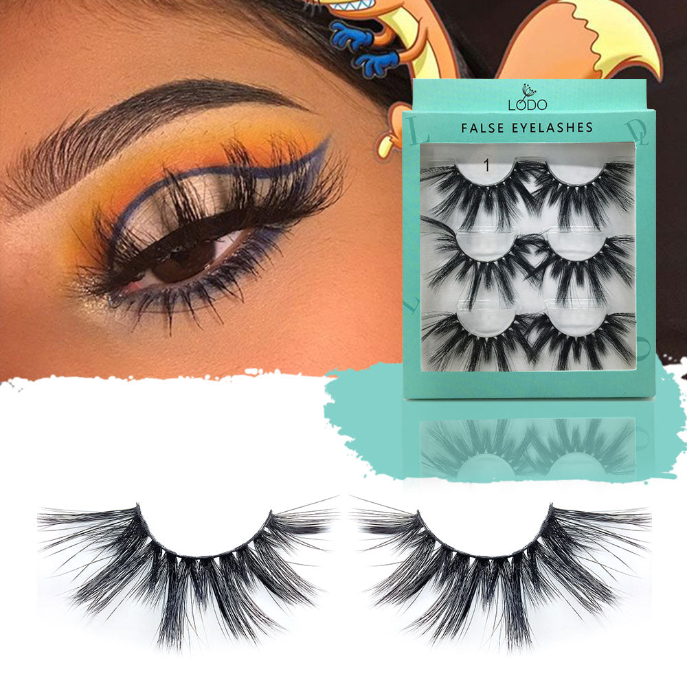 20mm 1 Real Winged False Eyelashes Makeup Tools Mink Lashes Eyelash Volume Extension Criss-cross накладные ресницы humolife