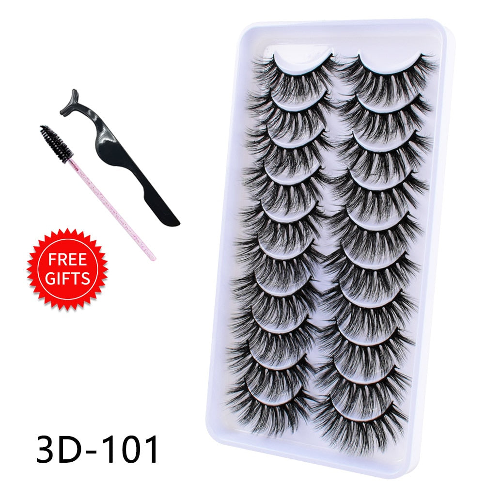 5/10Pairs 3D Mink Lashes Natural Eyelashes Dramatic False Eyelashes Faux Cils Makeup Wholesale Fake Eyelash Extension maquiagem humolife