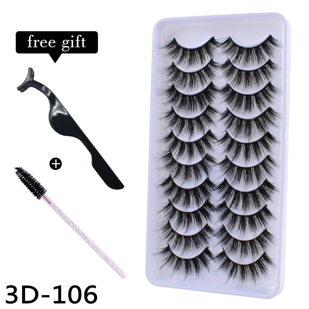 5/10Pairs 3D Mink Lashes Natural Eyelashes Dramatic False Eyelashes Faux Cils Makeup Wholesale Fake Eyelash Extension maquiagem humolife