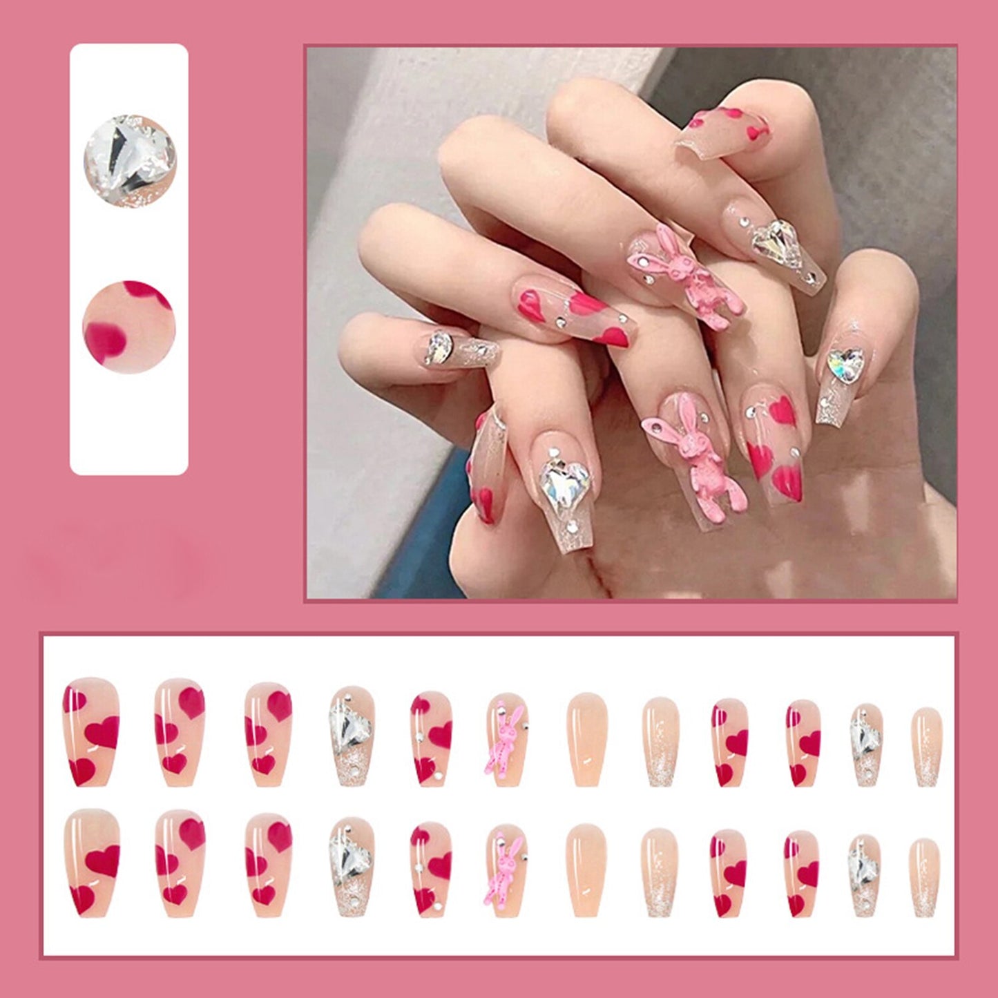 Long Coffin False Nails Aurora Butterfly with designs French Ballerina fake Nails wearable nail stickers Full Cover Nail Tips humolife
