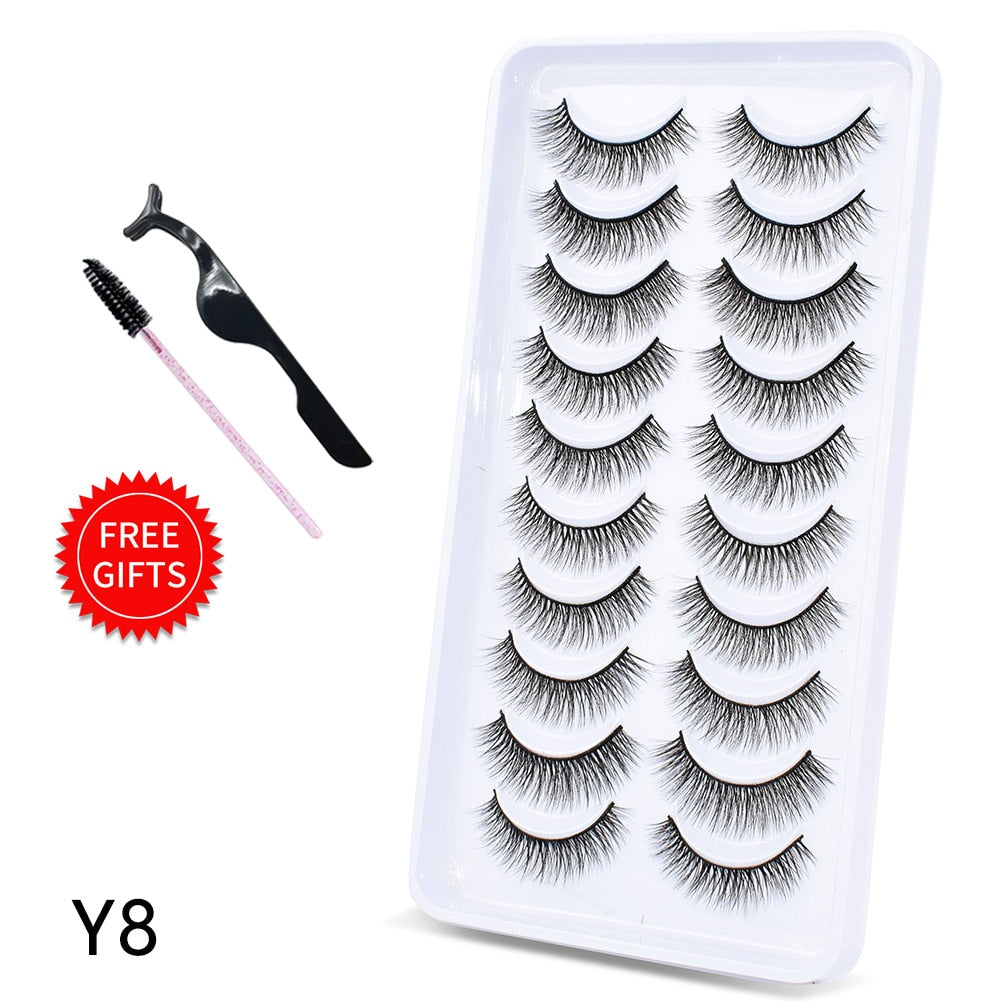 5/10Pairs 3D Mink Lashes Natural Eyelashes Dramatic False Eyelashes Faux Cils Makeup Wholesale Fake Eyelash Extension maquiagem humolife