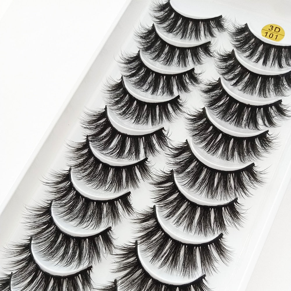 5/10Pairs 3D Mink Lashes Natural Eyelashes Dramatic False Eyelashes Faux Cils Makeup Wholesale Fake Eyelash Extension maquiagem humolife