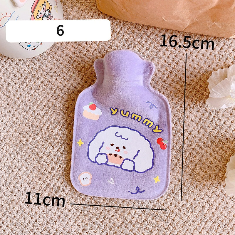 1Pc Lovely Cartoon Hand Po Warm Water Bottle Mini Hot Water Bottles Portable Hand Warmer Girls Pocket Hand Feet Hot Water Bags humolife