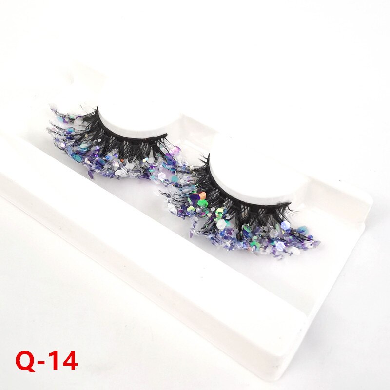 Fluorescence New mink color lashes wholesale natural long fluffy individual dramatic colorful false eyelashes Makeup Extension humolife