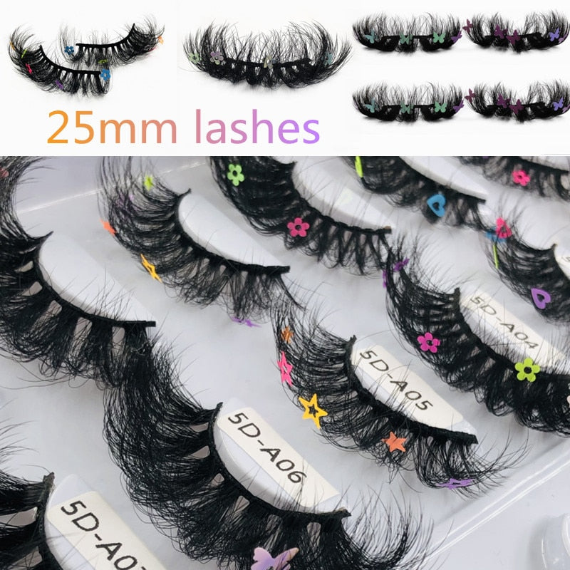 Lashes With Butterflys On Them Faux Mink 25mm Butterfly Eyelashes With Packaging Boxes Hand Made Full Strip Charming humolife