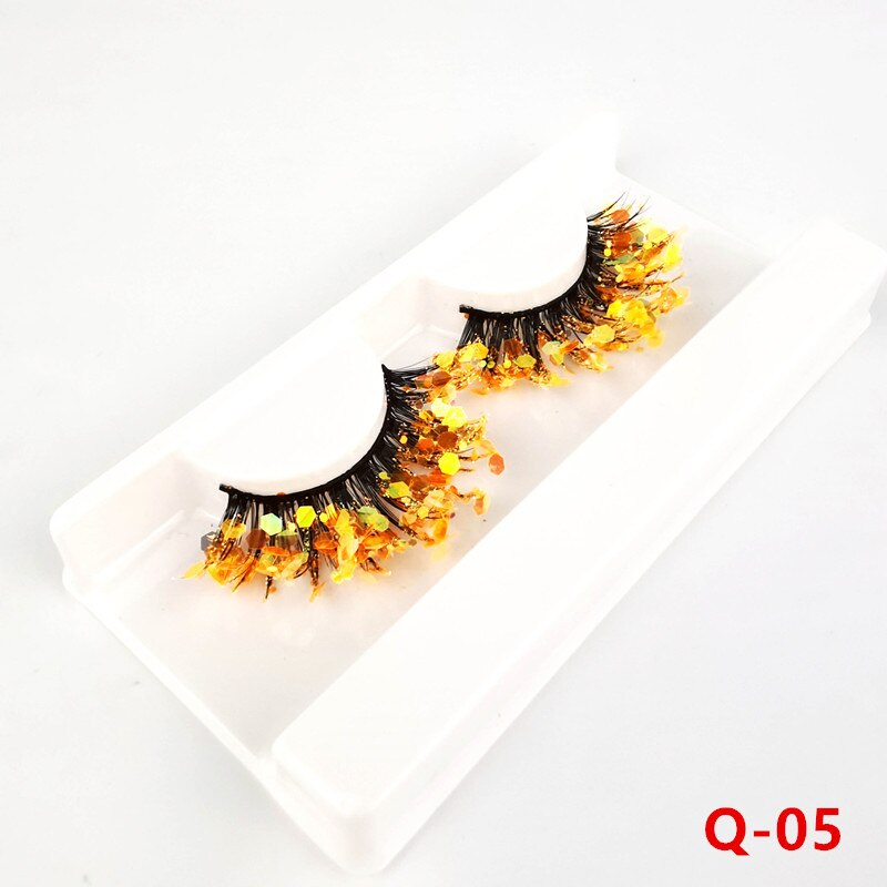 Fluorescence New mink color lashes wholesale natural long fluffy individual dramatic colorful false eyelashes Makeup Extension humolife