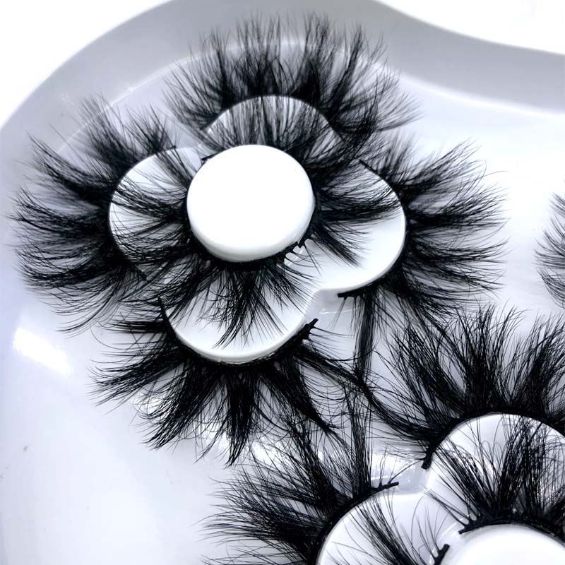 9 Pairs 25 mm 3d Mink Lashes Bulk Faux with Custom Box Wispy Natural Mink Lashes Pack Short Wholesales Natural False Eyelashes humolife
