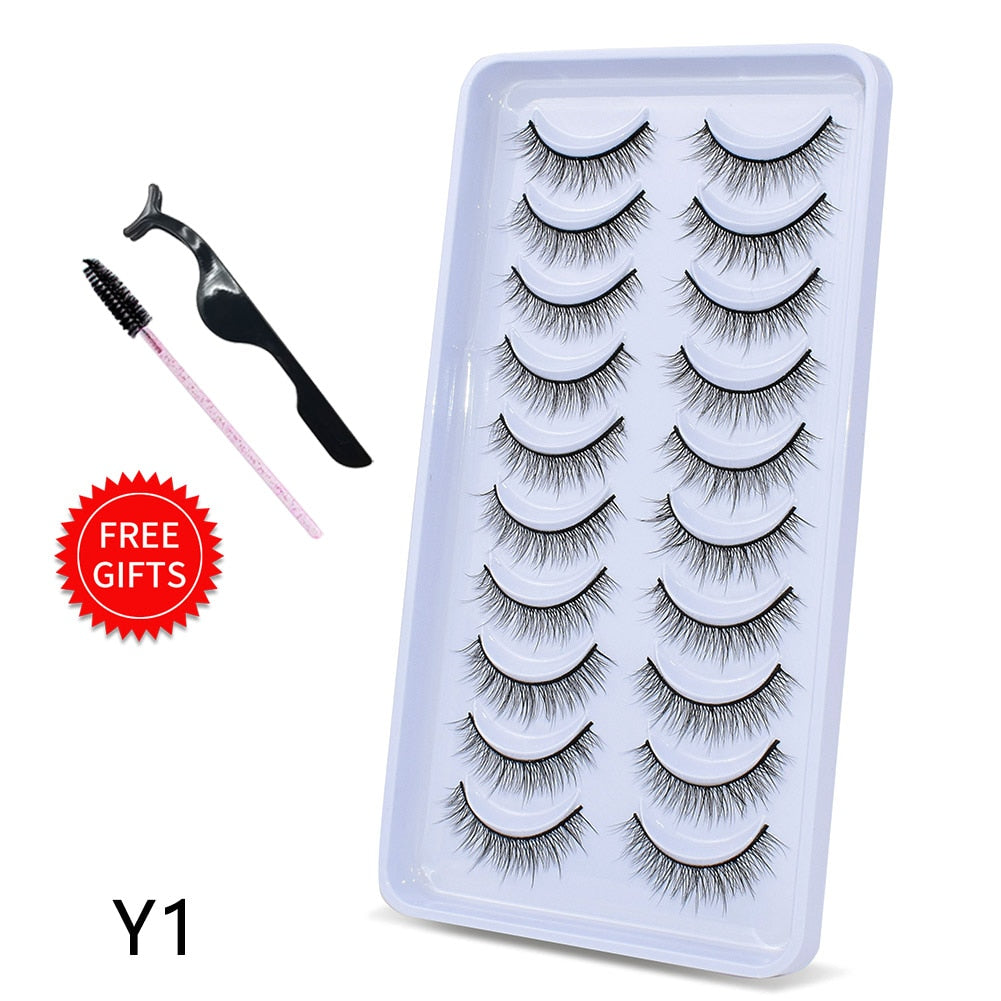 5/10Pairs 3D Mink Lashes Natural Eyelashes Dramatic False Eyelashes Faux Cils Makeup Wholesale Fake Eyelash Extension maquiagem humolife