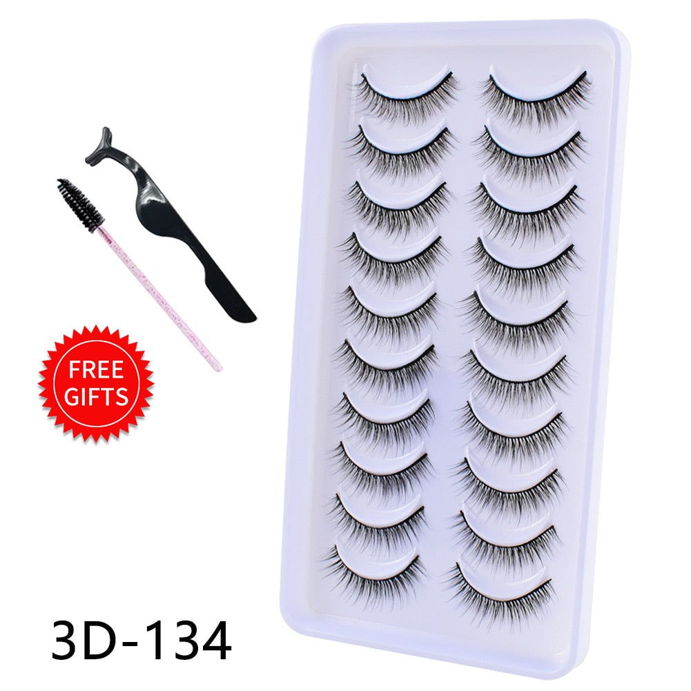 5/10Pairs 3D Mink Lashes Natural Eyelashes Dramatic False Eyelashes Faux Cils Makeup Wholesale Fake Eyelash Extension maquiagem humolife