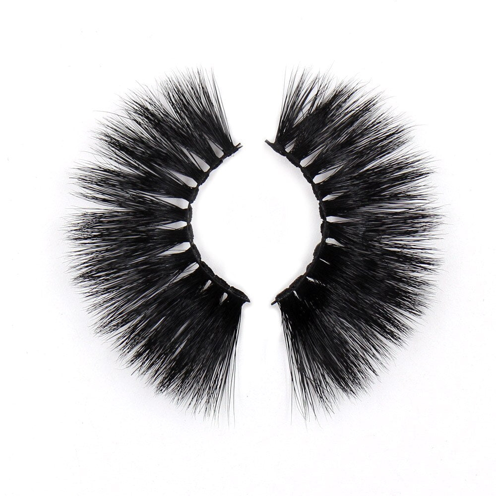 AMAOLASH 3D Mink Eyelashes Cross Thick Luxury Handmade Fluffy Long Lasting False Eyelashes 25mm Dramatic Full stripe Lashes G16 humolife