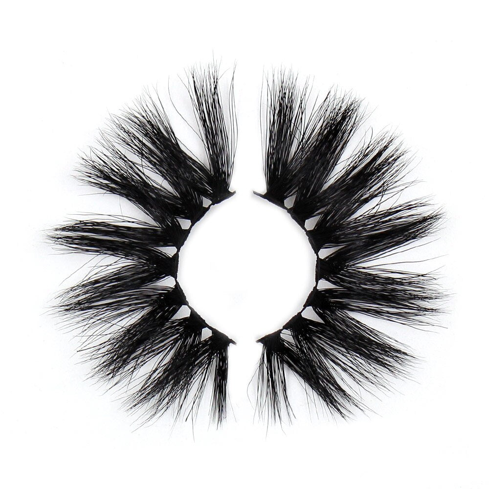 AMAOLASH 3D Mink Eyelashes Cross Thick Luxury Handmade Fluffy Long Lasting False Eyelashes 25mm Dramatic Full stripe Lashes G16 humolife