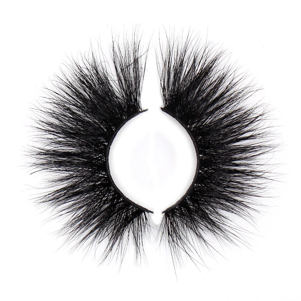 AMAOLASH 3D Mink Eyelashes Cross Thick Luxury Handmade Fluffy Long Lasting False Eyelashes 25mm Dramatic Full stripe Lashes G16 humolife