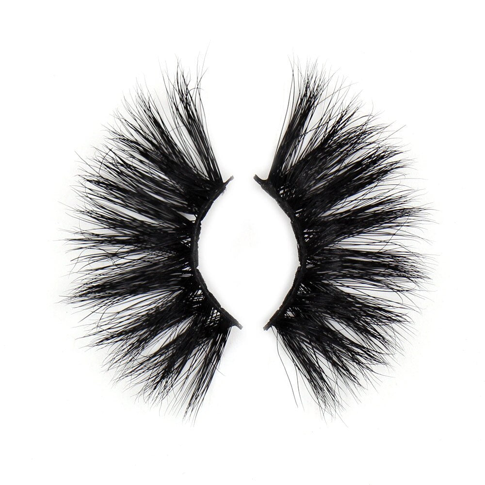 AMAOLASH 3D Mink Eyelashes Cross Thick Luxury Handmade Fluffy Long Lasting False Eyelashes 25mm Dramatic Full stripe Lashes G16 humolife