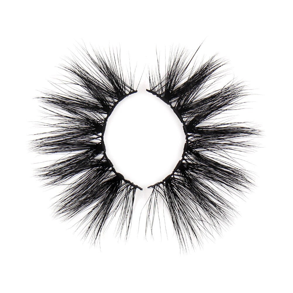 AMAOLASH 3D Mink Eyelashes Cross Thick Luxury Handmade Fluffy Long Lasting False Eyelashes 25mm Dramatic Full stripe Lashes G16 humolife