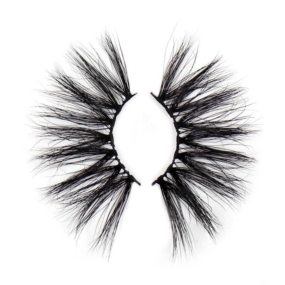 AMAOLASH 3D Mink Eyelashes Cross Thick Luxury Handmade Fluffy Long Lasting False Eyelashes 25mm Dramatic Full stripe Lashes G16 humolife