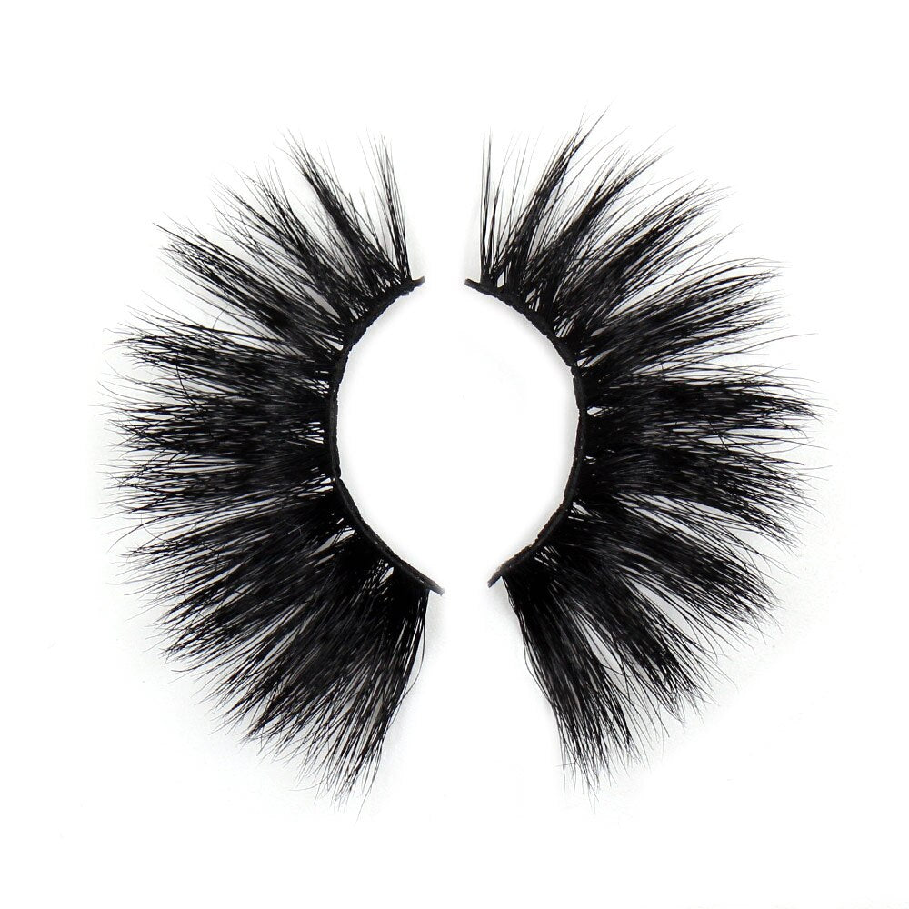 AMAOLASH 3D Mink Eyelashes Cross Thick Luxury Handmade Fluffy Long Lasting False Eyelashes 25mm Dramatic Full stripe Lashes G16 humolife