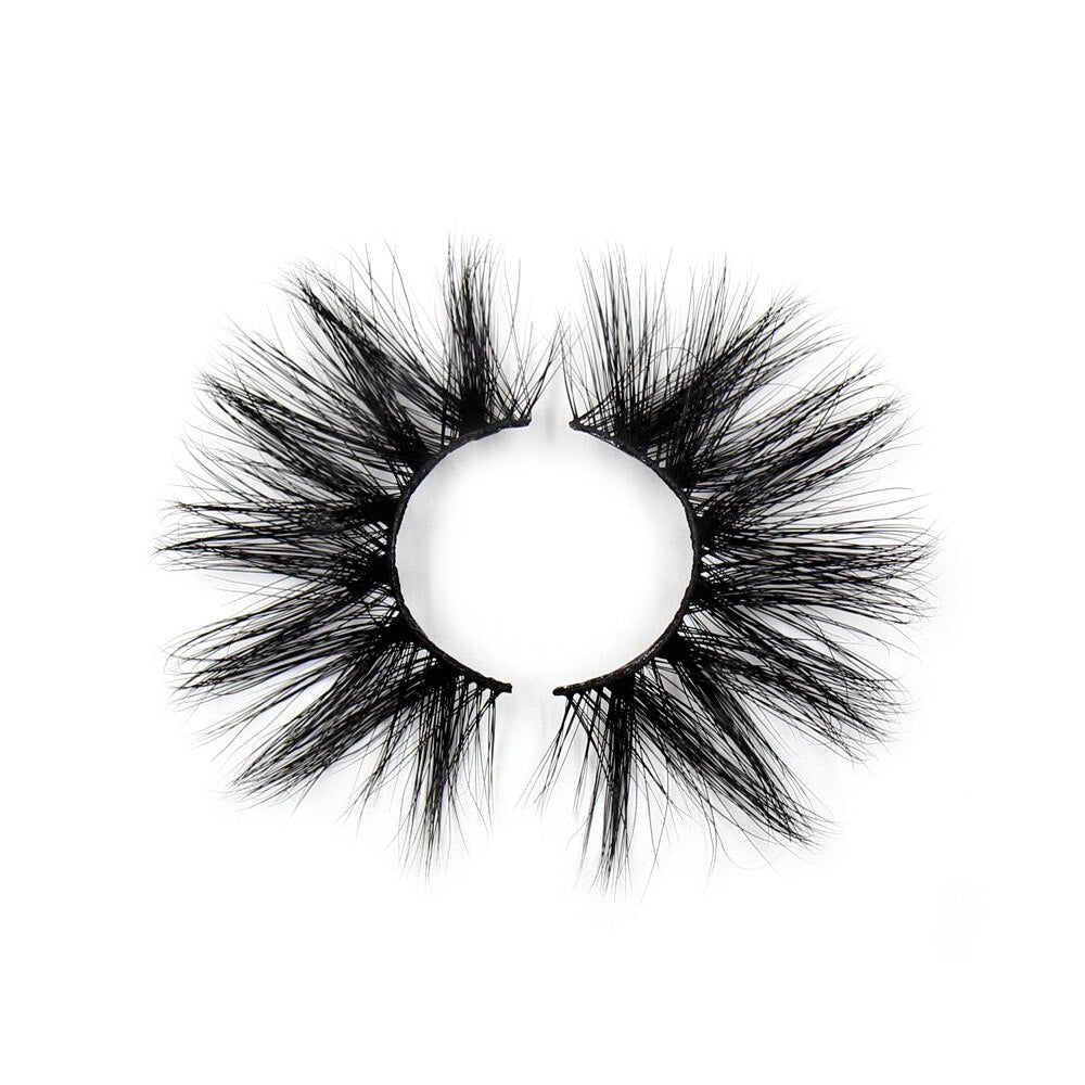 AMAOLASH 3D Mink Eyelashes Cross Thick Luxury Handmade Fluffy Long Lasting False Eyelashes 25mm Dramatic Full stripe Lashes G16 humolife