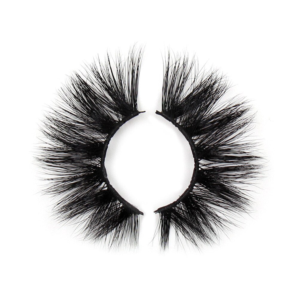 AMAOLASH 3D Mink Eyelashes Cross Thick Luxury Handmade Fluffy Long Lasting False Eyelashes 25mm Dramatic Full stripe Lashes G16 humolife