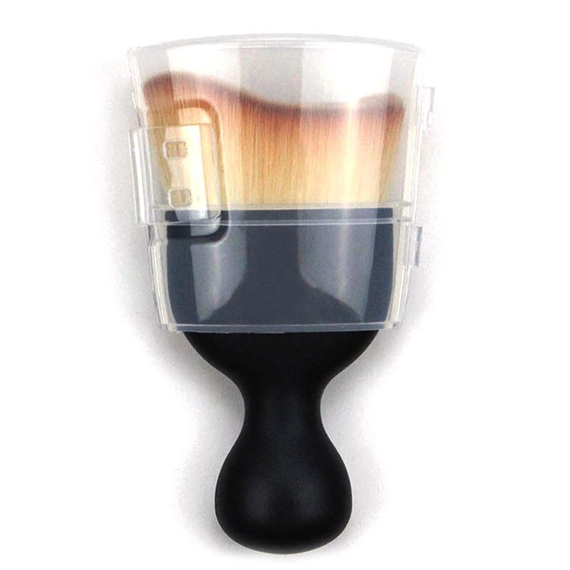 S Shape Cream Blush Makeup Brush Contour Foundation Loose Powder Brush Multifunctional Kabuki Makeup Brushes With Protect Lid humolife
