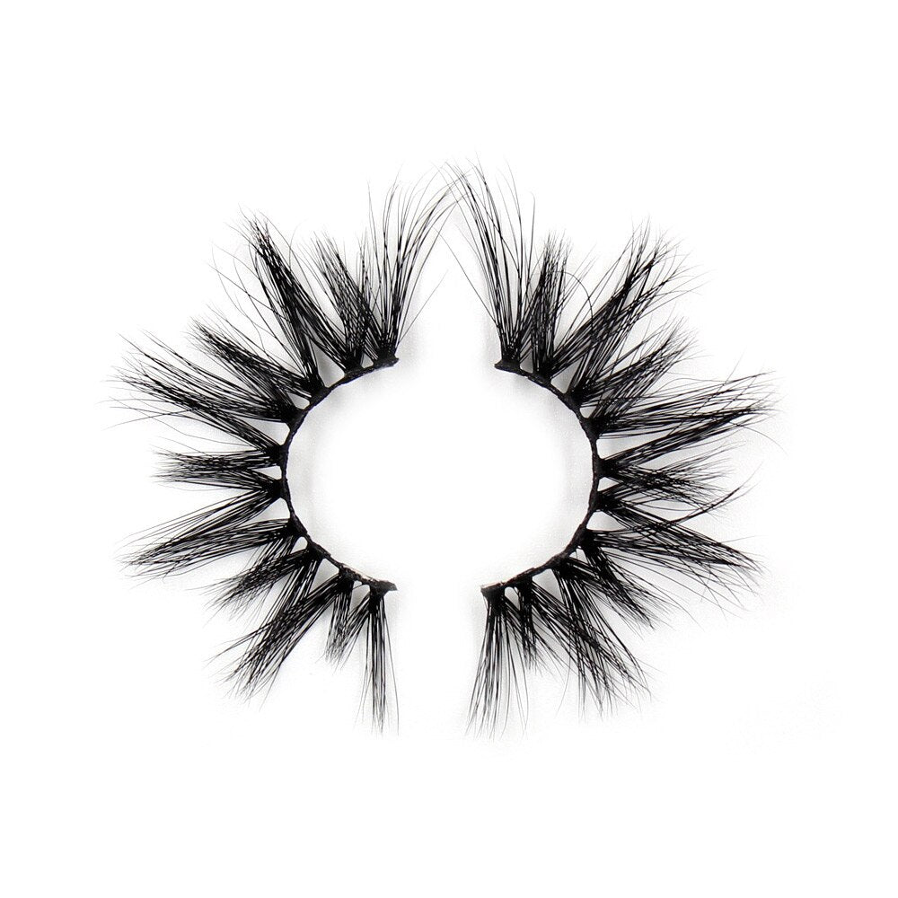 AMAOLASH 3D Mink Eyelashes Cross Thick Luxury Handmade Fluffy Long Lasting False Eyelashes 25mm Dramatic Full stripe Lashes G16 humolife