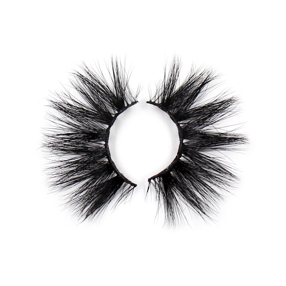 AMAOLASH 3D Mink Eyelashes Cross Thick Luxury Handmade Fluffy Long Lasting False Eyelashes 25mm Dramatic Full stripe Lashes G16 humolife