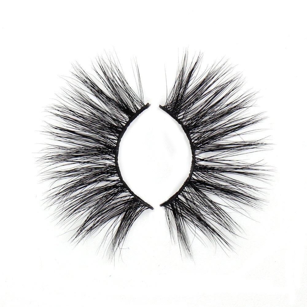 AMAOLASH 3D Mink Eyelashes Cross Thick Luxury Handmade Fluffy Long Lasting False Eyelashes 25mm Dramatic Full stripe Lashes G16 humolife