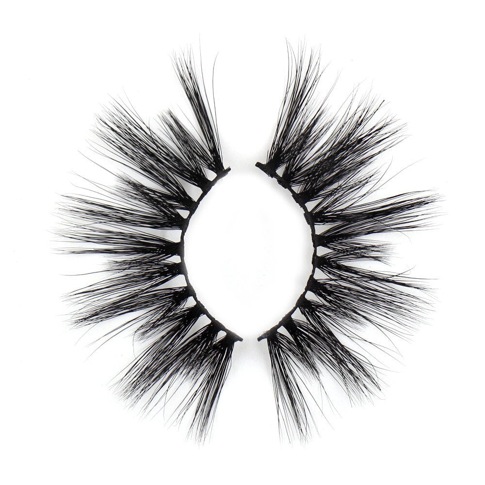 AMAOLASH 3D Mink Eyelashes Cross Thick Luxury Handmade Fluffy Long Lasting False Eyelashes 25mm Dramatic Full stripe Lashes G16 humolife