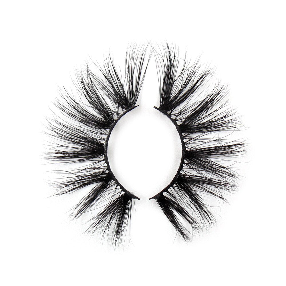 AMAOLASH 3D Mink Eyelashes Cross Thick Luxury Handmade Fluffy Long Lasting False Eyelashes 25mm Dramatic Full stripe Lashes G16 humolife